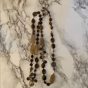 Silpada Tiger Eye Elegant Brown Beaded Necklace
